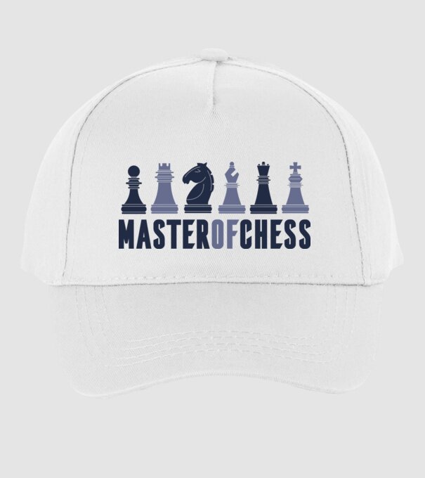 Master of Chess minta fehér pólón
