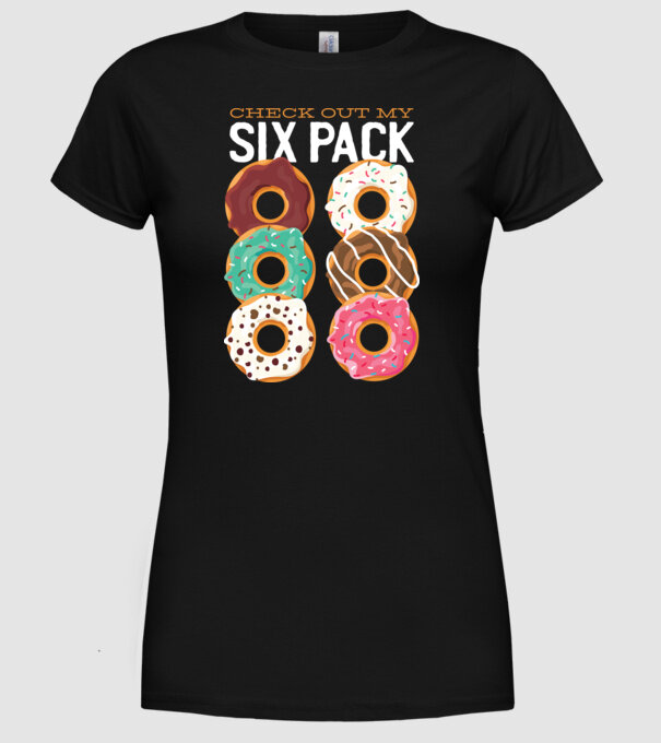 Check out my Six Pack minta fekete pólón