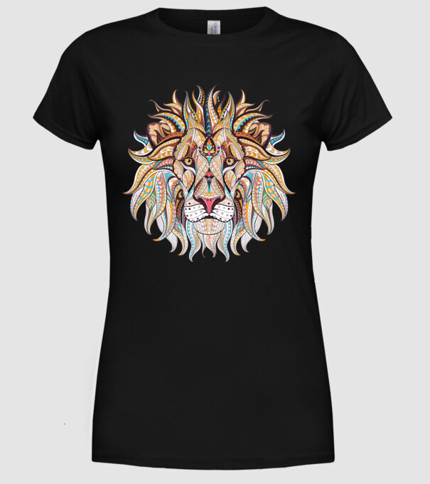 lion octopus minta fekete pólón