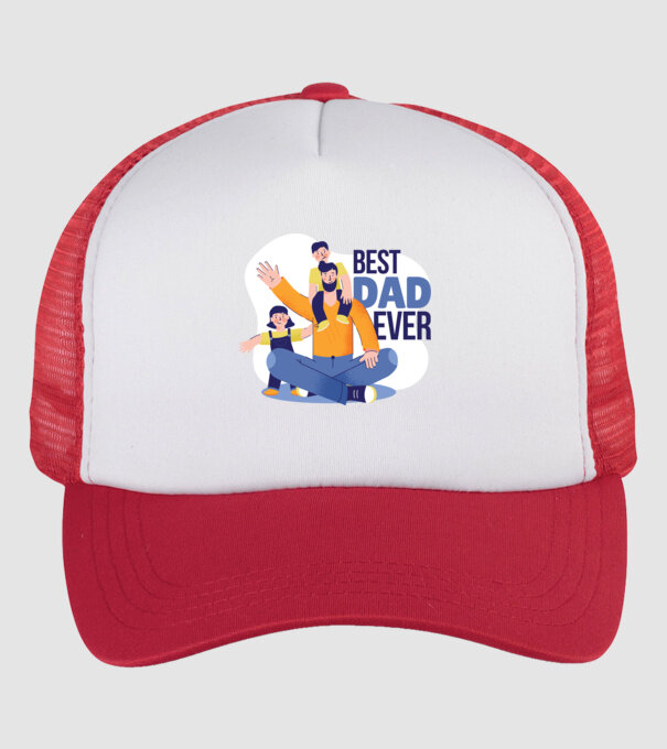 Best Dad ever - Legjobb Apa minta fehér/piros pólón