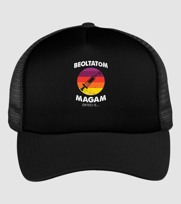 Beoltatom magam, Érted is... minta fekete pólón