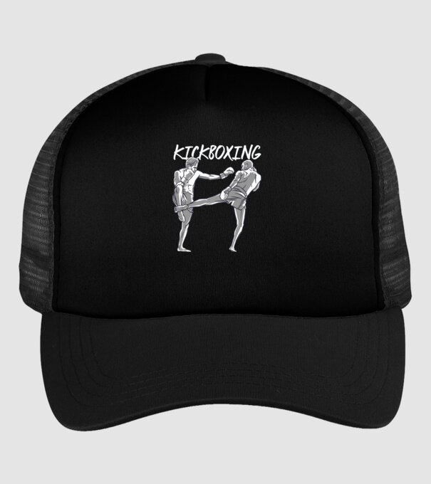 Kickboxing minta fekete pólón
