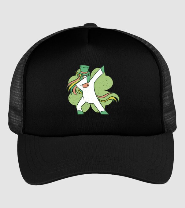St. Patrick Unikornis DAB minta fekete pólón