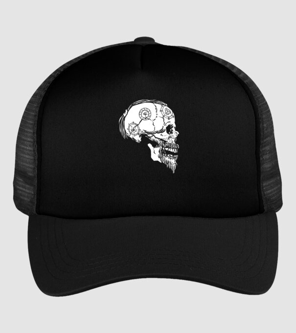 Viiking Skull minta fekete pólón