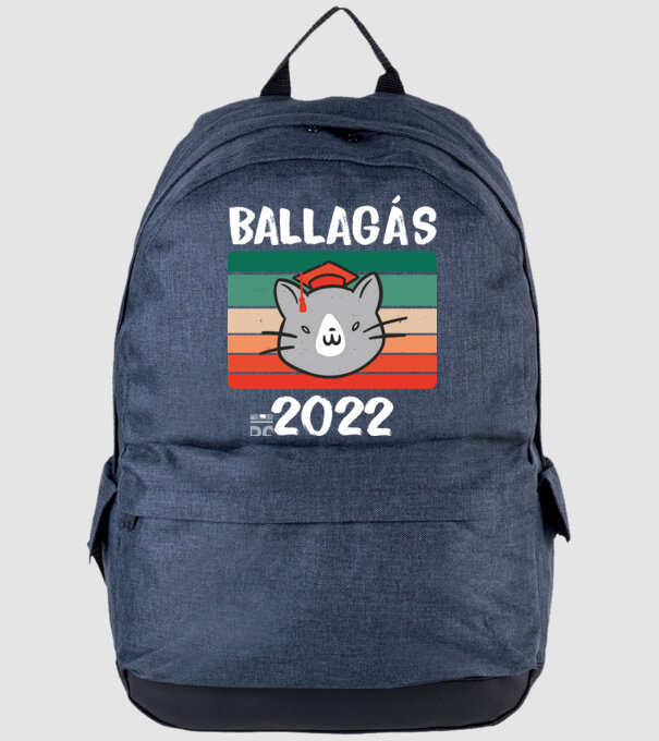 Ballagó cica 2022 minta farmerkék pólón