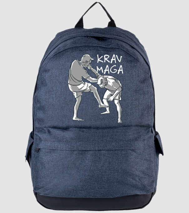 KRAV MAGA minta farmerkék pólón