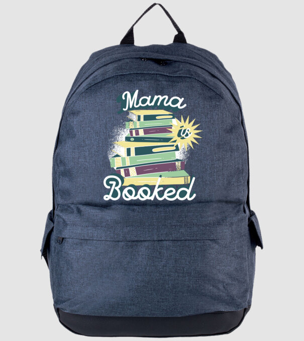 Mama Booked minta farmerkék pólón