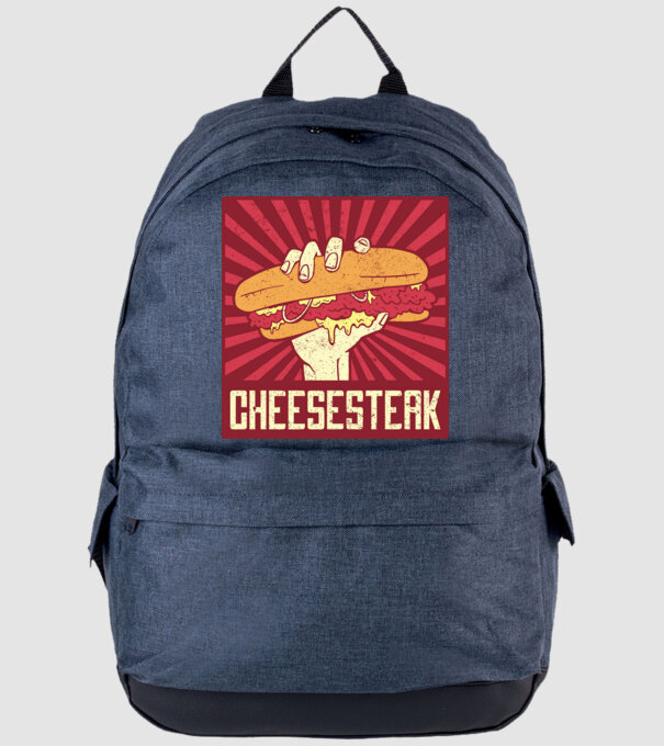 Sajt steak minta farmerkék pólón