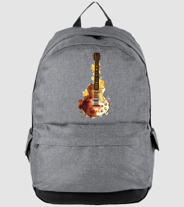 Gitár festmény minta szürke pólón