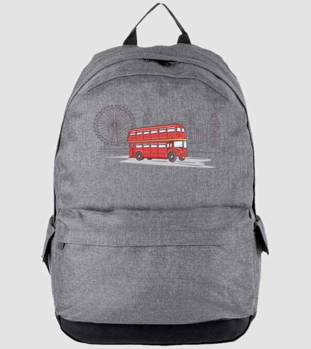 London Bus minta szürke pólón