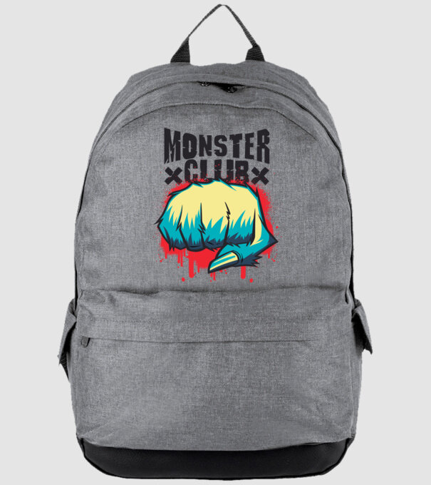 Monster Club minta szürke pólón