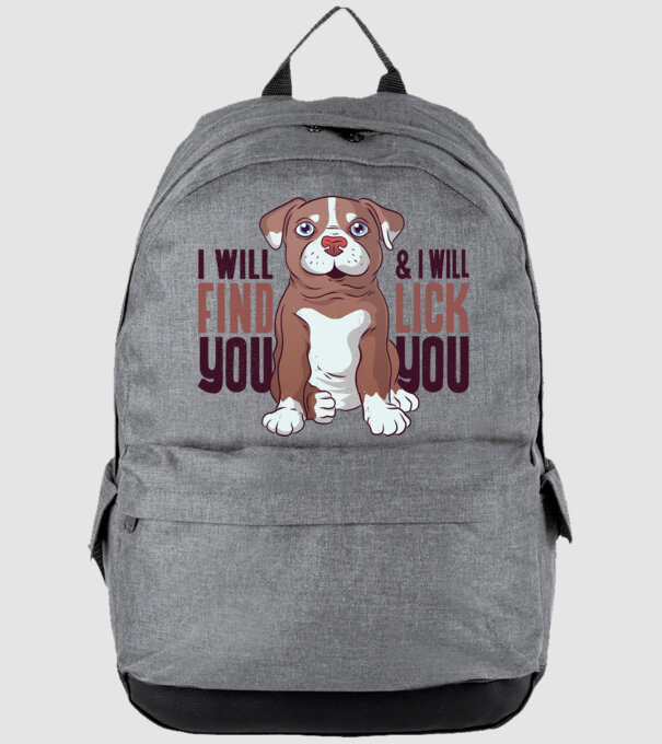 Pitbull - I will find you and I will lick you minta szürke pólón
