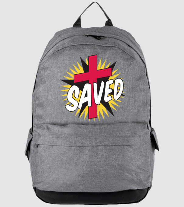 Saved Jézus Kereszt minta szürke pólón