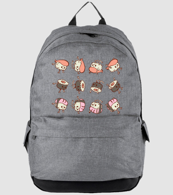 Sushi Roll minta szürke pólón