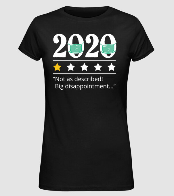 2020 maszkos komment - not as described fekete pólóra minta fekete pólón