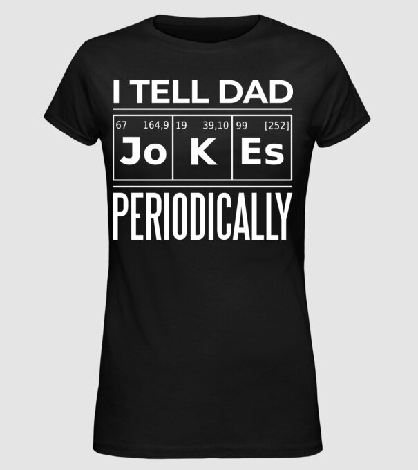 Periodikus vicc minta fekete pólón