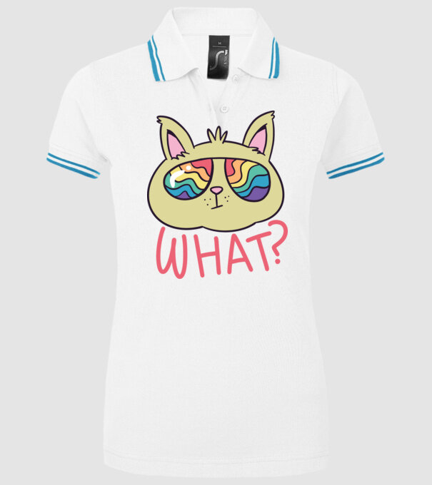 What Pride Cat minta fehér pólón