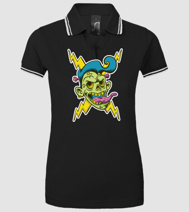 Zombi Fej minta fekete pólón