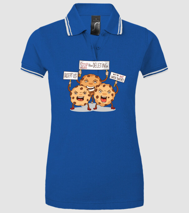 Cookie Tüntetés minta királykék pólón