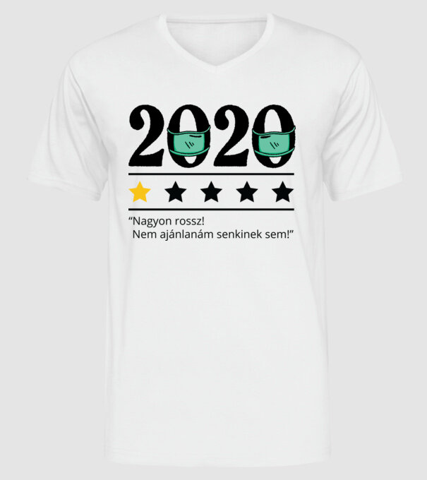 2020 maszkos értékelés - nagyon rossz minta fehér pólón