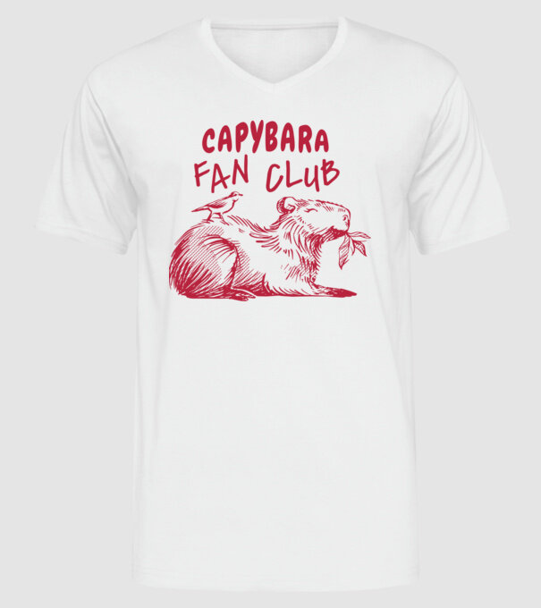 Capybara fan club minta fehér pólón