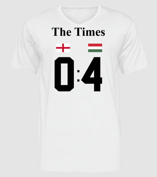 The Times - Anglia Magyarország 0-4 minta fehér pólón