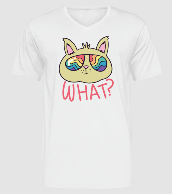 What Pride Cat minta fehér pólón