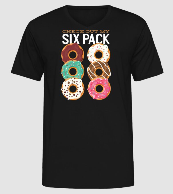 Check out my Six Pack minta fekete pólón