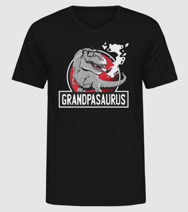 Grandpasaurus T-rex minta fekete pólón