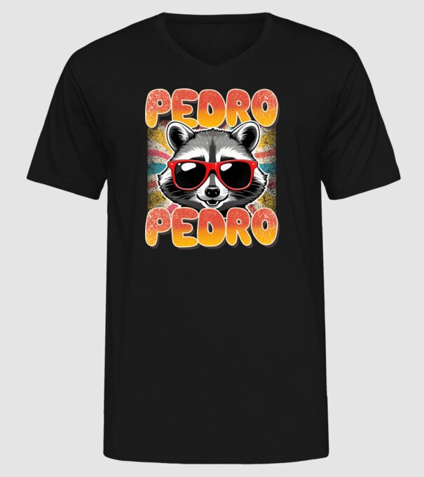 Pedro Pedro Groovy Retro minta fekete pólón