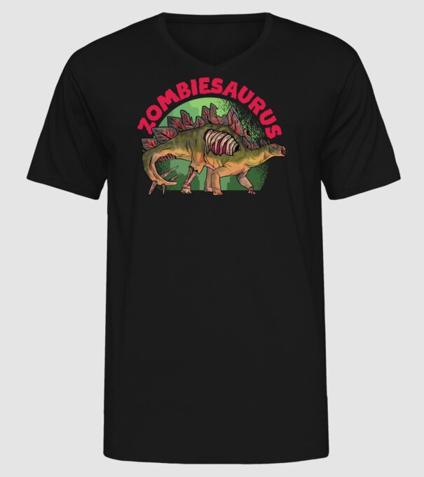 Zombiesaurus minta fekete pólón
