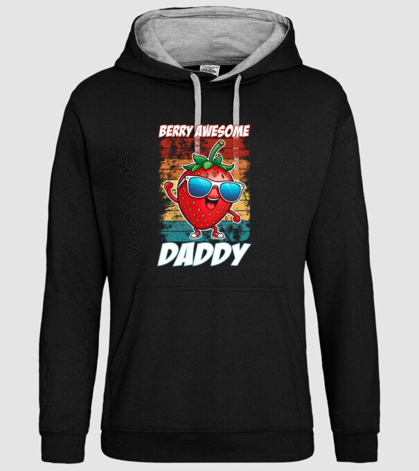 Berry Awesome Daddy Eper minta fekete pólón
