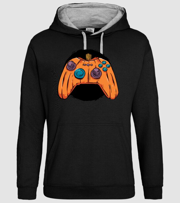 Tök joystick minta fekete pólón