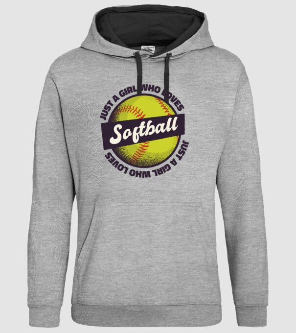 Softball minta szürke pólón