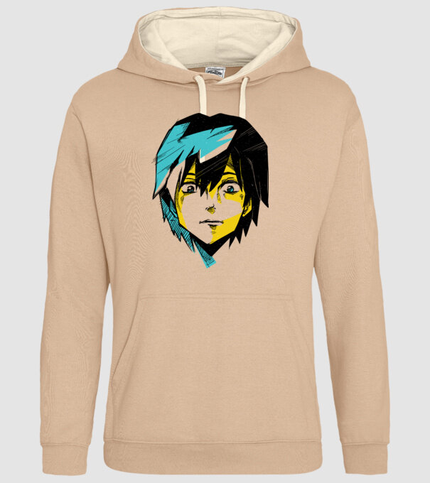 Anime Fej minta homokszín pólón
