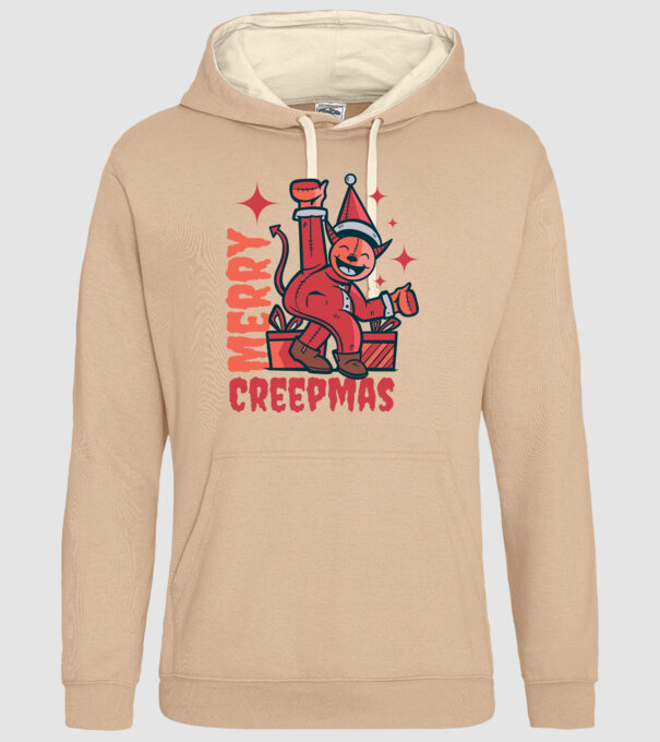 Merry Creepmas minta homokszín pólón