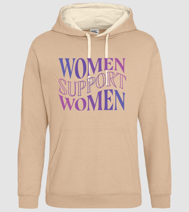Women Support Women Nőnap minta homokszín pólón