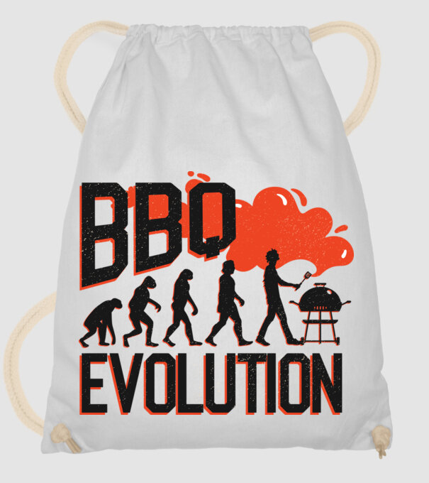 BBQ Evolúció Grillezés minta fehér pólón