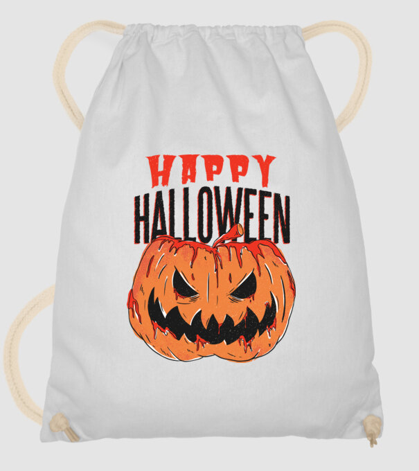 Boldog Halloweent Pumpkin minta fehér pólón