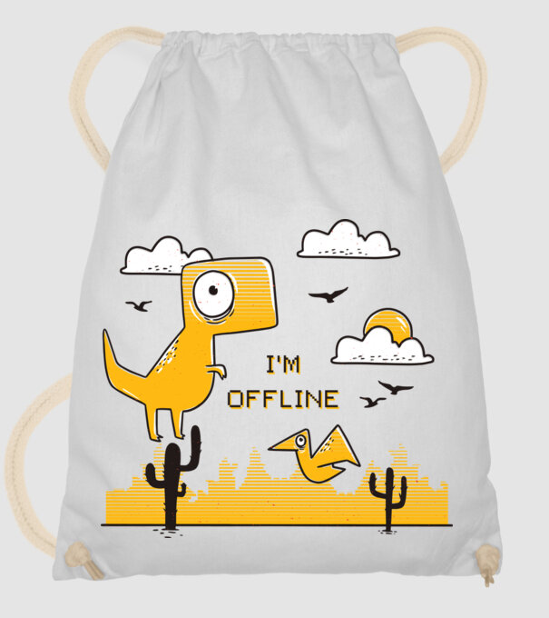 I'm Offline vicces póló minta fehér pólón