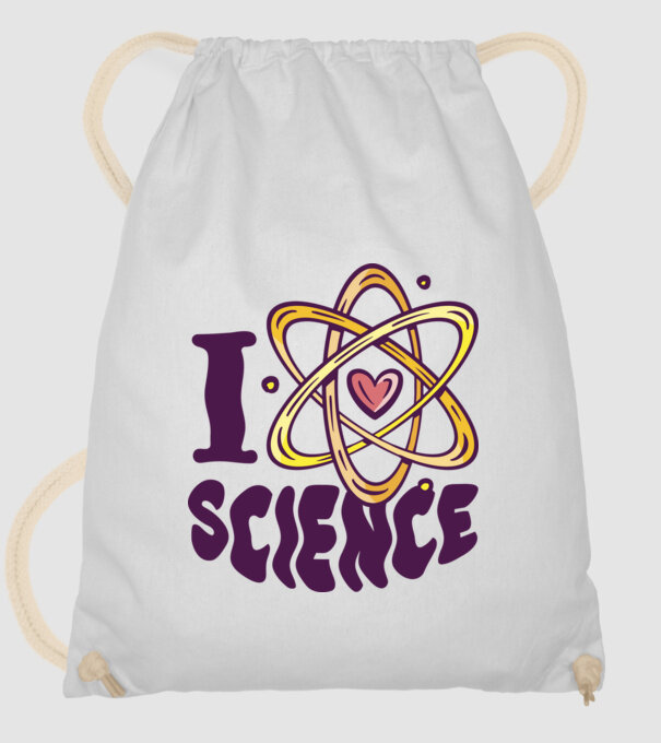 I Love Science Tudományos minta fehér pólón