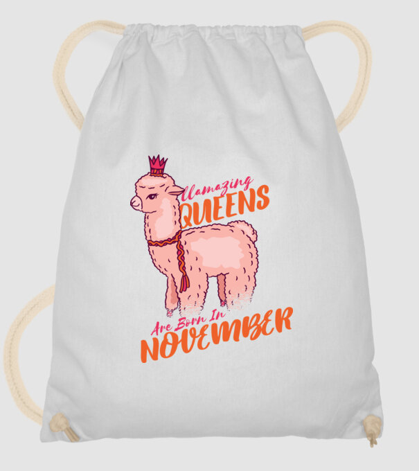 Llamazing queens are born in November minta fehér pólón
