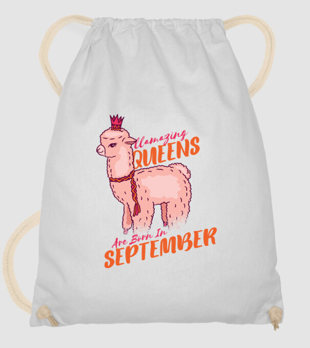 Llamazing queens are born in September minta fehér pólón