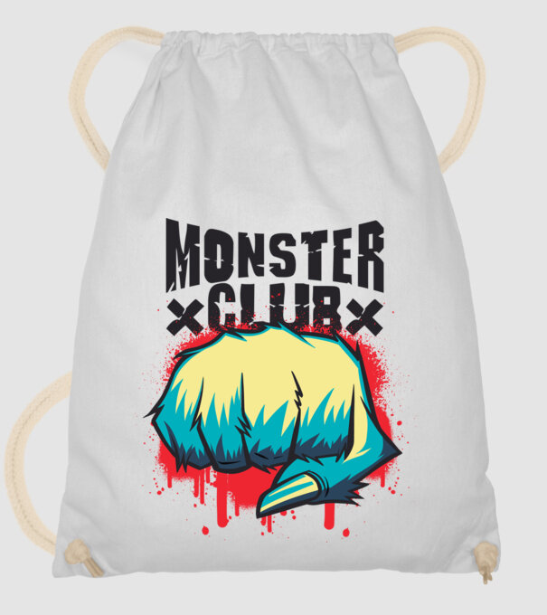 Monster Club minta fehér pólón