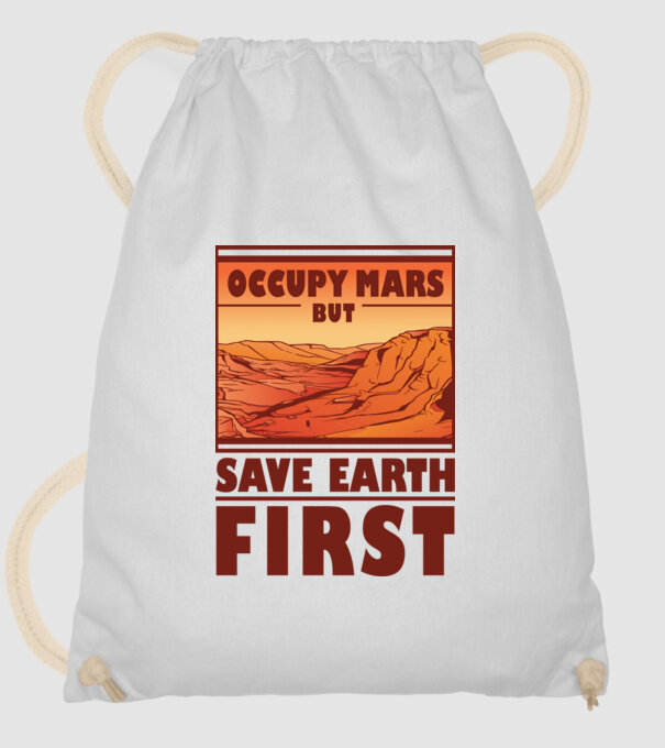 Save Earth minta fehér pólón