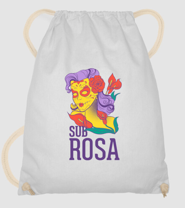 Sub Rosa minta fehér pólón