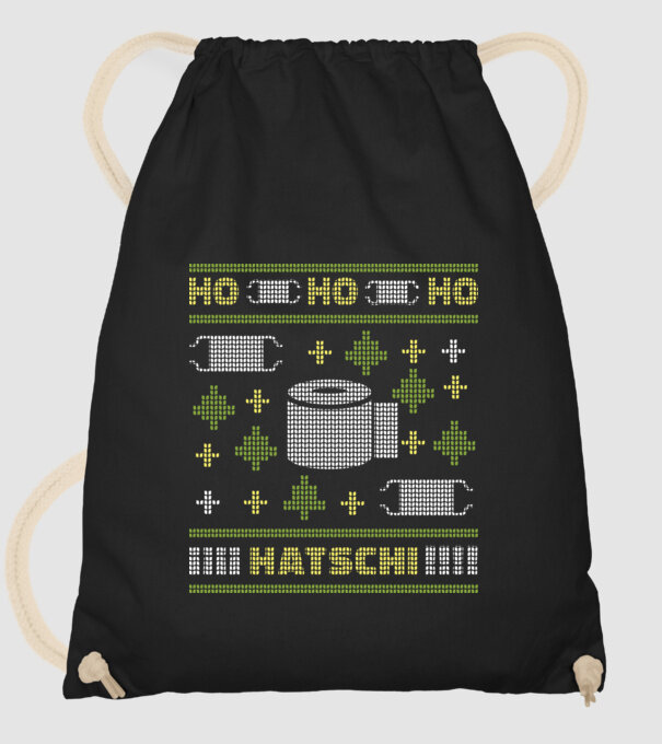 Hohoho WC papír Csúnya pulcsi minta fekete pólón