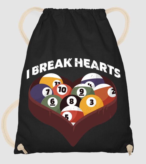 I break hearts - Biliárd minta fekete pólón