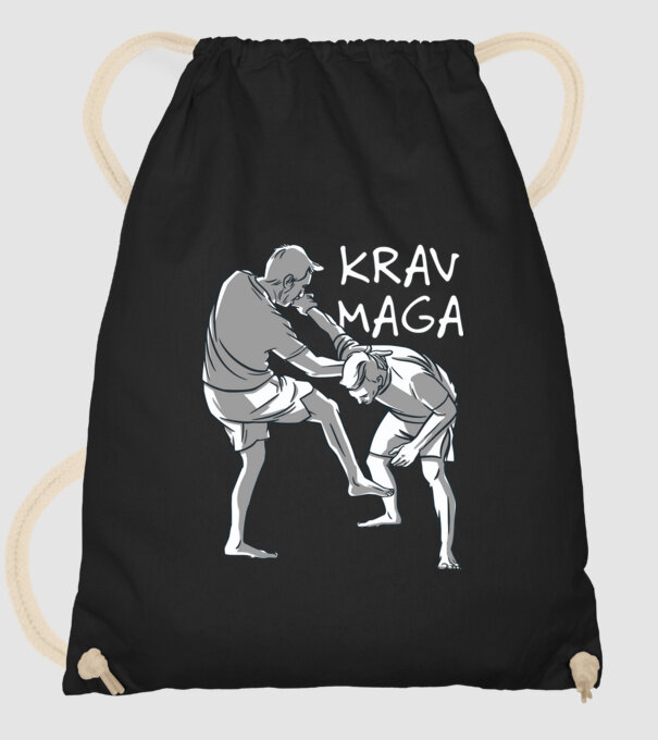 KRAV MAGA minta fekete pólón