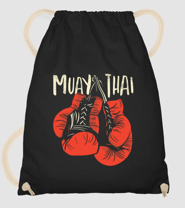 Muay Thai minta fekete pólón